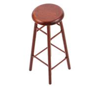 Beaupretty Miniature Wooden Dollhouse Stool Chair for Crafts DIY Scene Decoration Realistic Rustic High Stool Accessory for Doll House Kitchen Baking Furniture Lightweight Model Ornament