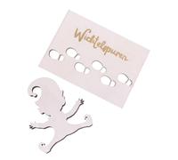 Beaupretty Miniature Wooden Elf Footprint Stencil for Christmas Crafts Playful Gnome Design Wood Material for Holiday Scene Decoration and Winter Display Enhancements