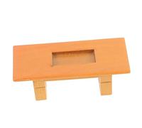 Beaupretty Miniature Wooden Tea Table for Dollhouse Scale Furniture Decoration for Mini Houses DIY Craft Accessory Realistic Tiny House Adornment