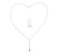 Beaupretty Minimalist Matchstick Earring Necklace Set Lightweight Skin Friendly Jewelry for Women Chic Modern Pendant Suitable for Casual and Formal Occasions