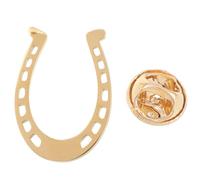 Beaupretty Minimalist Stainless Steel Horseshoe Brooch, Lightweight and Holds Shape, Golden U Shaped Western Pin for Cowgirl Parties and Casual Outfits, Lucky Charm Accessory