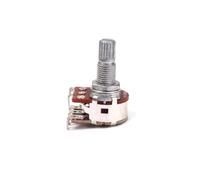 Beaupretty Mn25k 25k Ohm Linear Taper Rotary Potentiometer Dual-layer Small Size Long Bent Shaft with Mn25k Solder Lugs for Guitar Volume and Audio Control