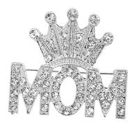 Beaupretty Mom Crown Brooch Pin for Women Elegant Lapel Pin Jewelry for Mother's Day Stylish Decoration for Clothing Bags Unique Design for 's Birthday