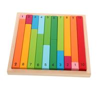 Beaupretty Montessori Math Practice Wooden Rods Educational Decimal Learning Tools for Early Childhood Logical Thinking and Counting Skills Development in Kindergarten