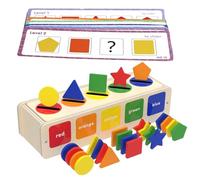 Beaupretty Montessori Shape Sorting Disc Box Educational for Enhances Hand Eye Coordination Motor Skills Logical Thinking Early Learning Activity