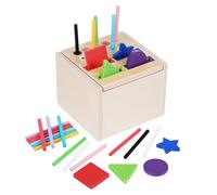 Beaupretty Montessori Wooden Color Sorting with Interactive Coin Slot for Early Education Fine Motor Skill Development Color Matching and Shape Recognition Puzzle Box for Preschoolers
