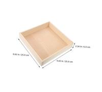 Beaupretty Montessori Wooden Sand Play Tray for Natural Sandbox Box Indoor Square Sand Storage Container for Family Interaction and Development