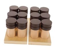 Beaupretty Montessori Wooden Sensory for Smell Training Educational Learning Tool Compact Portable Design Safe Smooth Finish Development Gift