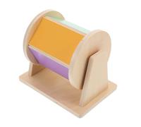 Beaupretty Montessori Wooden Spinning Drum for Cognitive Development Lightweight Portable Early Educational Plaything Enhancing Fine Motor Skills and Observation Abilities