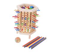 Beaupretty Montessori Wooden Stacking Game Color Recognition for Portable Educational Board Puzzle Enhancing Cognitive Skills and Problem Solving with Premium Wood for Indoor Outdoor Play
