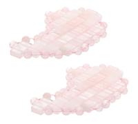 Beaupretty Moon Shape Natural Rose Quartz Jade Eye Mask, Cooling Cold Compress Eye Pad for Spa Relaxation, Comfortable Sleep Blindfold for Women, 2 Pieces