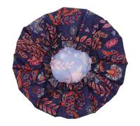 Beaupretty Multi Purpose Shower Hat for Men Delicate Printing Bath Cap Breathable Smooth Oxford Cloth Fit for Long Hair Curls