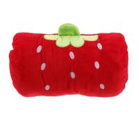 Beaupretty Multifunctional Cute Strawberry Plush Hand Warmer Pillow Soft Fruit Cushion for Adults Cozy Warmth Cold Days