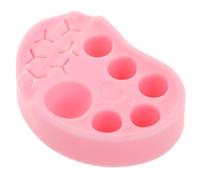 Beaupretty Multifunctional Silicone Manicure Mixing Palette for Nail Art and Eyelash Coloring, Pink Gel Polish Nail Painting Plate for Beauty Makeup and Tattoo Pigment Mixing