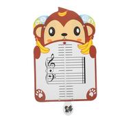Beaupretty Music Staff Whiteboard with Cute Monkey Design, Portable Beginner-friendly Paper Practice Board for Music Theory Practice and Family Bonding or Classroom Use