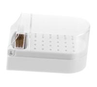 Beaupretty Nail Drill Bits Organizer Box 30-hole Storage Case White Manicure Tool Display Holder for Professional Nail Technicians and Home Use