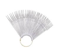 Beaupretty Nail Practice Tips Fan Shaped Nail Plates 50 Pcs for Manicure Art Training