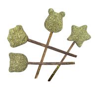 Beaupretty Natural Catnip Lollipops Including Cat Claw, Bear Head, and Star for Cats and Kittens 4pcs Kitten Treats Digestion and Increasing Appetite Pet Snack with Fun Shapes