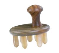 Beaupretty Natural Green Sandalwood Scalp Massage Comb Multifunctional Gua Sha Tool for Hair Growth and Full Body Relaxation for Men and Women