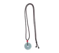 Beaupretty Natural Jade Pendant Necklace for Women Vintage Floral Carving Fortune Jewelry Birthday Elegant Accessory