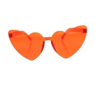 Beaupretty Neon Love Heart Glasses Frameless Sunglasses for Men Women Party Props Heart Shaped Sunglasses Decor
