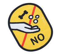 Beaupretty No Feeding Pet Leash Warning Patch with Hook and Loop Fastener, Puppy Kitten Identification No Feeding Decal for Harness, Removable Social Warning Sign for Dogs