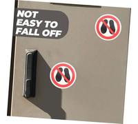 Beaupretty No Step Here Warning Sticker Round Adhesive Safety Decal for Malls Parks High-visibility Security Caution Sign to Prevent Accidents and Injuries