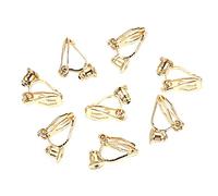 Beaupretty Non-Pierced Clip-On Earring Converter Triangle Earring Findings Copper Gold-Plated Relief Pads DIY Jewelry for Sensitive Ears