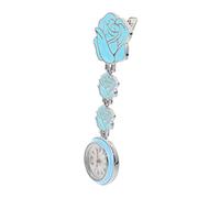 Beaupretty Nurse Fob Watch Clip-on Flower Design Cute Medical Pocket Watch for Students Luminous Hands Sturdy Quartz Movement for Nurses and Healthcare Professionals