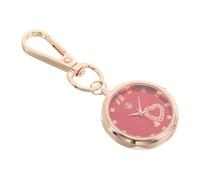 Beaupretty Nurse Women Pocket Watch Keychain Hanging Round Silent Quartz Movement Stylish Vintage Charm Cute Fob Watch Pendant for Students and Ladies Red