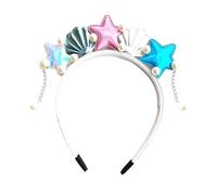 Beaupretty Ocean Themed Headband for Kids with Shell and Sea Star Design, Lightweight Pearl Material Non-deformation Hair Accessory, for Christmas and Carnival