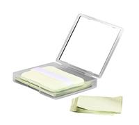 Beaupretty Oil Absorbing Sheets with Mirror Powder Puff Green Tea Blotting Papers for Oily Skin Control for Men Women Portable