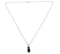 Beaupretty Openable Pill Pendant Necklace for Men Titanium Steel Capsule Charm with Silver-black Hollow Perfume Bottle Design Includes Bead Chain Unique Jewelry Birthday and Holidays