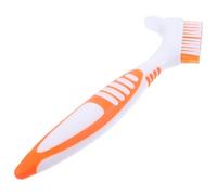 Beaupretty Orange Double-sided Turtle Shell Brush with Wide Head and Narrow Side Plastic Handle Nylon Bristles for Effective Cleaning Turtle Shells Gift for Families and Friends