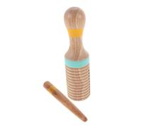Beaupretty Orff Percussion Instrument Guiro Instruments for Adults Musical Early Childhood Percussion Tool Instruments Percussion Instruments Wood Beige
