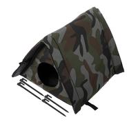 Beaupretty Outdoor Cat House Weatherproof Shelter Insulated Waterproof Warm Cozy S Size with Elevated Design for Winter Outdoor Cats Camouflage Pattern Suitable for Stray