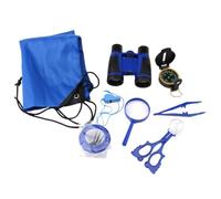 Beaupretty Outdoor Insects Observing Kit for Hiking Telescope Magnifying Lens Lightweight Camping Tools for Wilderness Exploration Blue