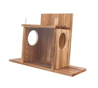 Beaupretty Outdoor Wooden Squirrel Feeder Hanging Food Container for Backyard Wildlife Practical Easy-clean Design Attracting Squirrels and Birds Natural Material for Tree Installation