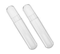 Beaupretty Oval Plastic Tweezer Storage Case 2pcs Lash Tweezer Organizer Container for Travel Portable for Eyelash Extension Tools