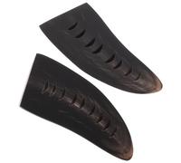 Beaupretty Ox Horn Divination Cups Pair Small Size Traditional Chinese Taoist Fortune Telling Prop Nine-grid Slant Base for Temple Decoration and Portable Accurate Divination