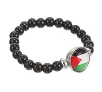 Beaupretty Palestine Flag Beaded Bracelet for Men and Women Bead Wristlet Versatile Clothing Accessory with Chic Design for Casual and Formal Attire