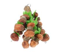 Beaupretty Parrot Chew Toy Nut Bite String 200g Natural Bird Cage Hanging Toy for Large Parrots and Birds Pet Chewing Plaything