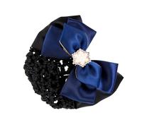 Beaupretty Pearl Bowknot Hairnet Bun Cover Clip for Women Elegant Mesh Hair Snood with Edged Lace Professional Hair Accessory for Work Ceremonies and Daily Use