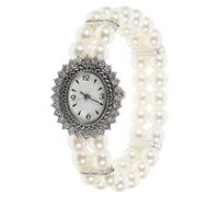 Beaupretty Pearl Comfortable Watch Rows Double for Imitation Elegant with Women Material Pearls Alloy, to Wear Precise Movement and Suitable for Business Women and Students