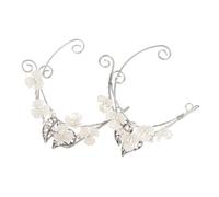Beaupretty Pearl Fairy Ear for Women Lightweight Vintage Ear Decor Non-piercing Earrings with Delicate Artificial Pearls for Parties Birthdays Valentine Christmas