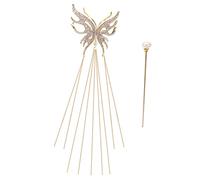 Beaupretty Pearl Hairpin Elegant Butterfly Hair Stick for Women Retro Bun Hair Pin for Wedding Guest for Occasions