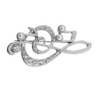 Beaupretty Pearl Music Note Brooch Pin for Women Stylish Decorative Coat Brooch for Sweaters Scarves and Hats for Christmas Anniversaries and Special Occasions