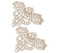 Beaupretty Pearl Shoes Patch Decor for DIY Crafts Making and Jewelry Making Yellow Pearl and Cotton Cloth Material Adds Charm and Embellishment to Shoes Beautiful and Fashionable