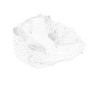 Beaupretty Pearl Veil Headband Wedding Headbands for Women Tea Party Fascinator Hat Veil Headband for Women Vintage Floral Hairband Wedding Bridal Headband Bridal Floral Headpiece Mesh White