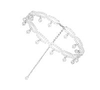 Beaupretty Pearl Waist Chain for Women Dresses Elastic with Handwoven Teardrop Pearls Stylish Costume Accessory for Elegant Outfits and Body Curve